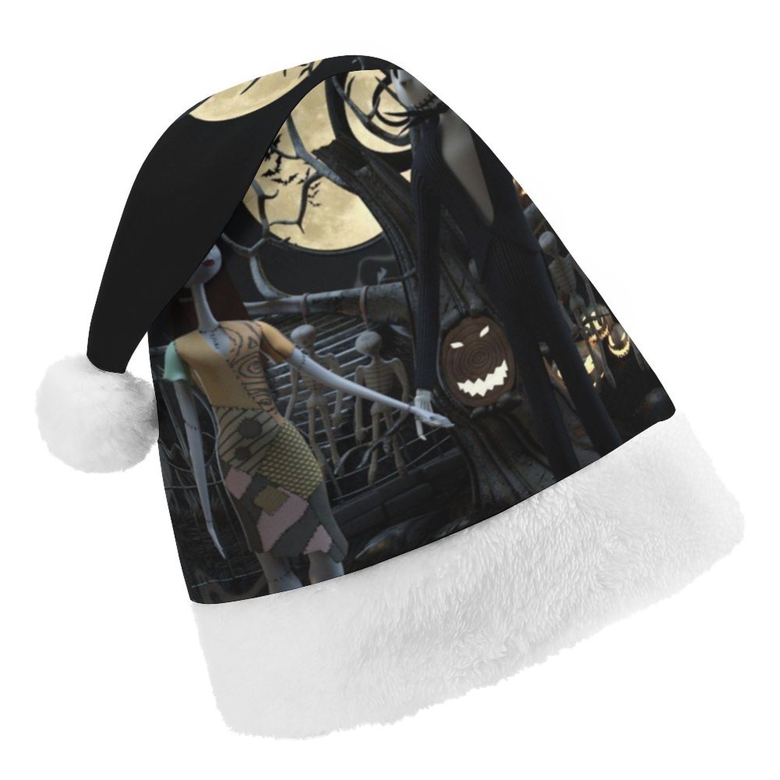 The Nightmare Before Christmas Christmas Hat for Adult And Kids Xmas Decor Ornaments Christmas New Year Festive Holiday Party Supplies Plush Santa Claus Hats
